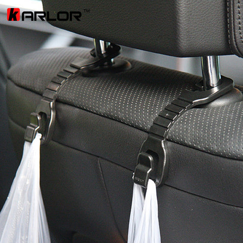 4pcs/lot High quality black color car hook car seat pothook Car Wear hook rair-conk ABS Bearing Automobiles Accessories 3kg
