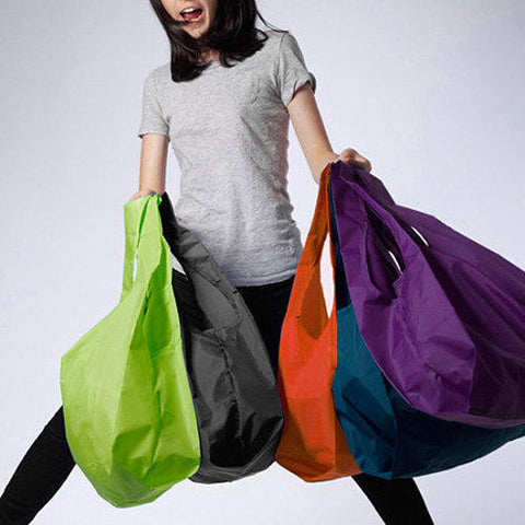1 pieces Portable folding shopping bag Large nylon bags Thick bag Foldable Waterproof ripstop Shoulder Bag Handbag Free shipping