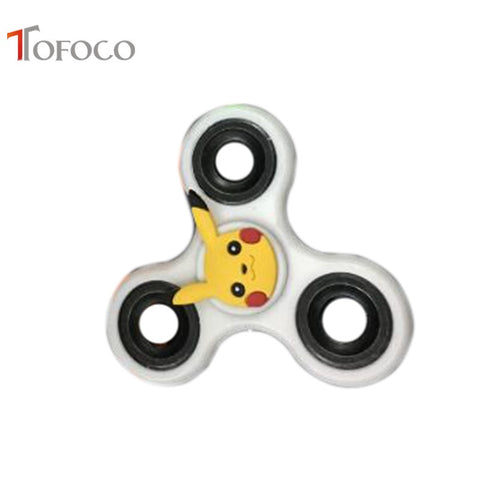TOFOCO Hand Spinner Plastic Pikaqiu Fidget Spinner Stress Cube Brass Focus Keep Toy and ADHD EDC Anti Stress Toy