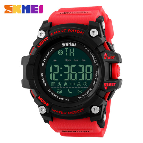SKMEI Men Smart Watch Pedometer Calories Chronograph Fashion Outdoor Sports Watches 50M Waterproof Digital Wristwatches 1227