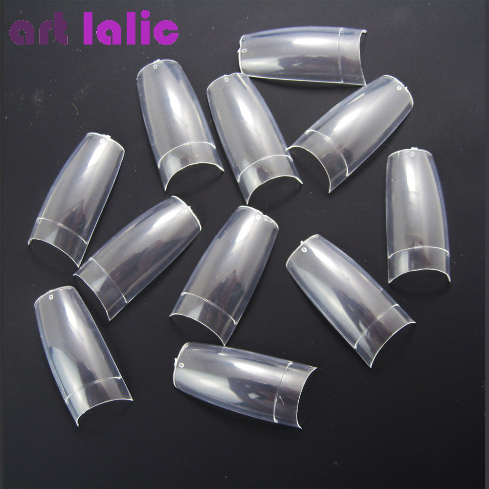 Wholesale 500 Pcs 10 Sizes Clear False French Style Acrylic UV Gel Nail Tips Decoration