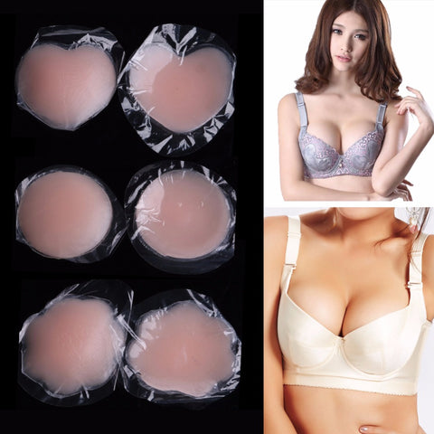 KLV Fashion Saxy Women Push up Self-Adhesive Silicone Breast Nipple Cover Bra Pasties Pad