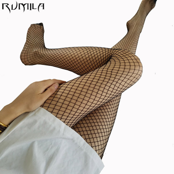 Skin medium grid SEXY women high waist stocking fishnet club tights panty knitting net pantyhose trouser mesh lingerie TT016