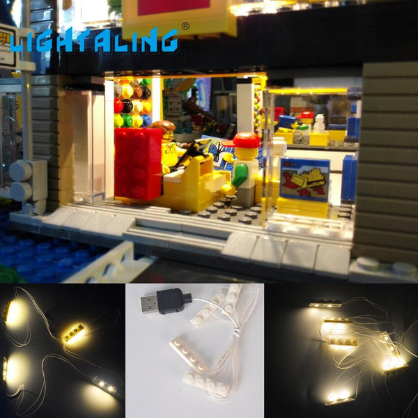 Lightaling LED Light Bricks Kit Can Decorate All Blocks Building Creator House Building Blocks Model Toys