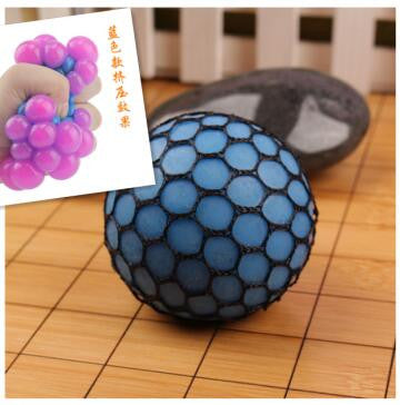 New Cute Anti stress Face Reliever Grape Ball Autism Mood Squeeze Relief Healthy Toy Funny Geek Gadget for Men Halloween Jokes