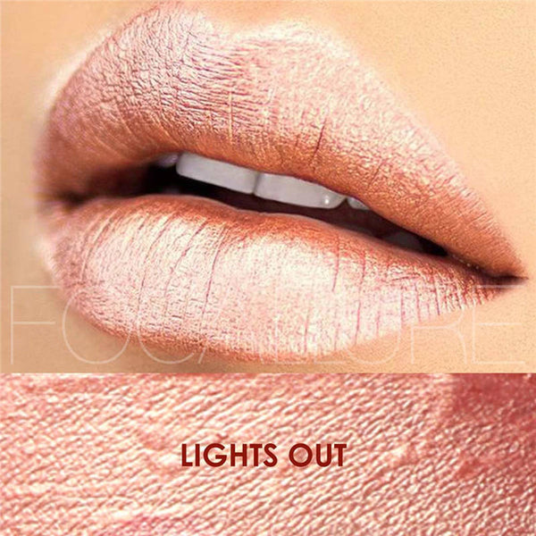 Focallure Brand Waterproof Matte Lipsticks Pro Makeup Cosmetic Long-lasting Lip Gloss Metal Shimmer Lip Cream Liquid Tint