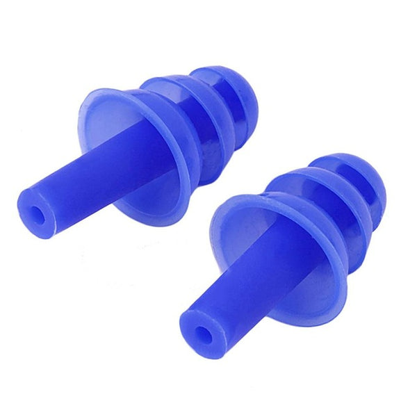 1 Pair Blue Spiral Solid Convenient Silicone Ear Plugs Anti Noise Snoring Earplugs Comfortable For Sleeping Noise Reduction