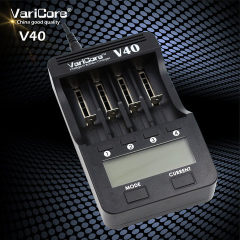 New VariCore V40 LCD Battery Charger for 3.7V 18650 26650 18500 16340 14500 18350 lithium battery 1.2V AA / AAA NiMH batteries