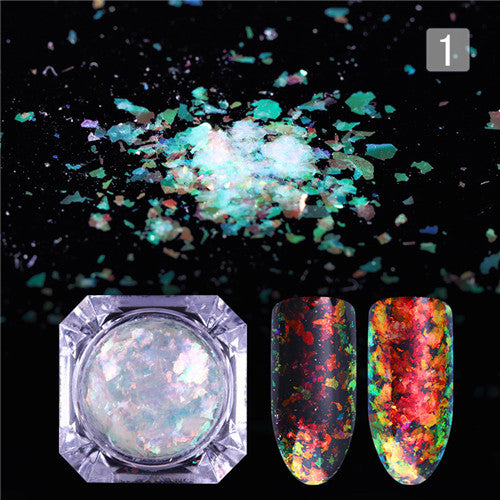 0.2g Cloud Chameleon Nail Paillette Irregular Flakies Powder Coral Color Nail Art Glitter Sequins Manicure Decorations