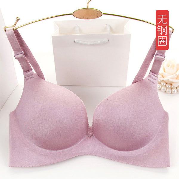 One-piece Silk Polyester Smooth Surface Push Up Bras Comfortable Atrium Sexy Bra Wire Free Adjustasble BH Soutien Gorge Bralette