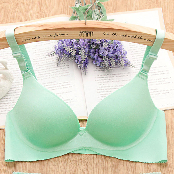 One-piece Silk Polyester Smooth Surface Push Up Bras Comfortable Atrium Sexy Bra Wire Free Adjustasble BH Soutien Gorge Bralette