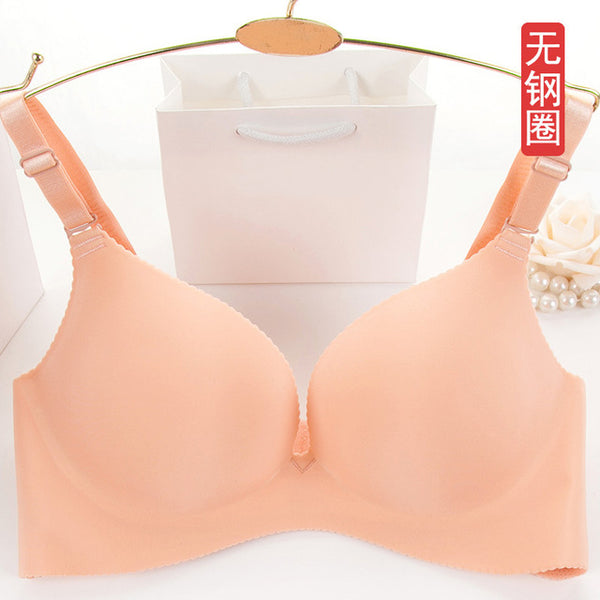 One-piece Silk Polyester Smooth Surface Push Up Bras Comfortable Atrium Sexy Bra Wire Free Adjustasble BH Soutien Gorge Bralette