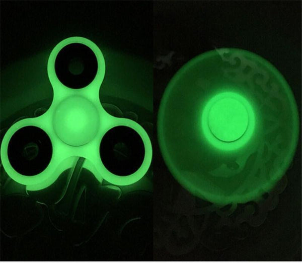 Glow In Dark Tri-Spinner Fidget Spinner Plastic Hand Spinner Puzzle Anti Stress For Autism Adhd Kids Adult Outdoor Toys