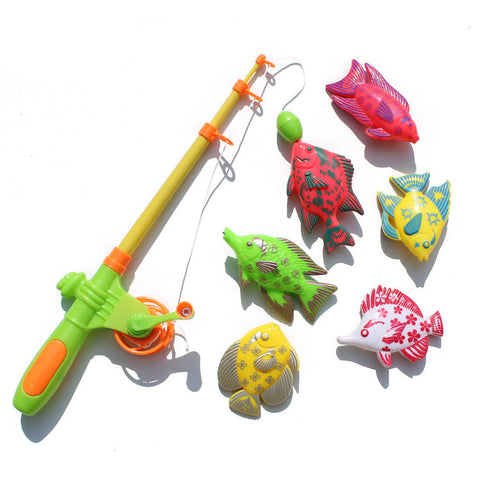 Learning & education magnetic fishing toy comes with 6 fish and a fishing rods, outdoor fun & sports fish toy gift for baby/kid