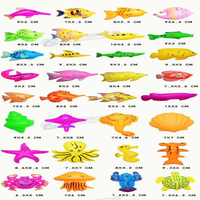 32pcs Magnetic Fishing Toy Game Kids 3D Fish Baby Bath Toys Outdoor Fun