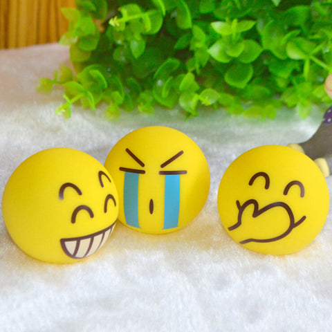 Fun Cute Emoji Face Squeeze Balls Stress Relax Emotional Hand Wrist Exercise Stress Toy Balls Toy