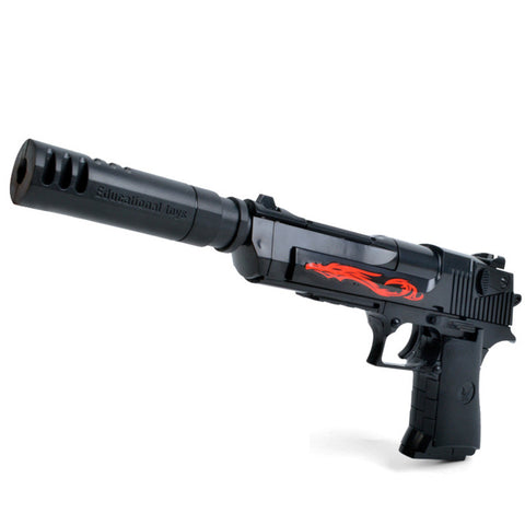 New Arrive Desert Eagle Blocks Pistol Toy Gun With Silencer Chiledren Cosplay Toys Kids Gifts