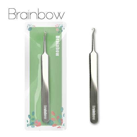 Brainbow 1piece Acne Tweezers Black Head Pimples Removal Pointed Bend Gib Head Face Care Tools Blackhead Comedone Acne Extractor