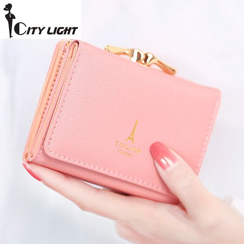New arrival wallets Fashion women wallets multi-function High quality small wallet purse short design three fold freeshipping