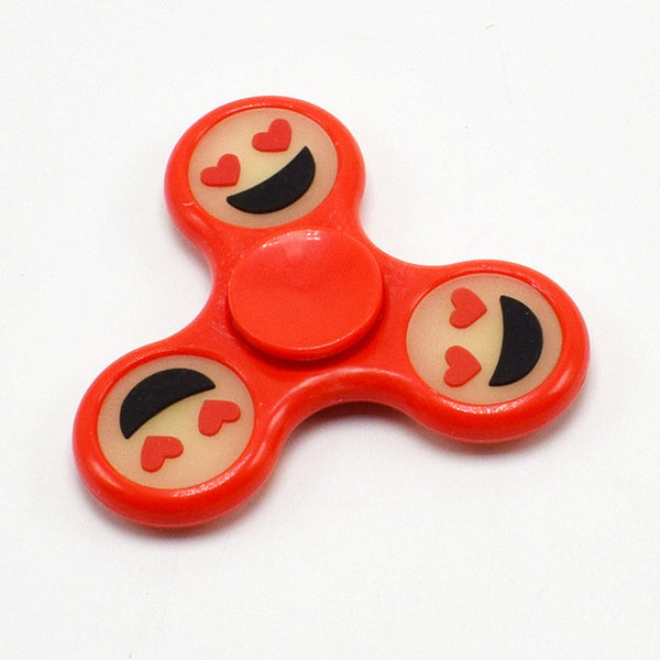 Luminous Smile Emoji EDC Fidget Spinners Plastic Hand Spinner Finger Glow in the Dark For Autism and ADHD Anti Stress spiner Toy