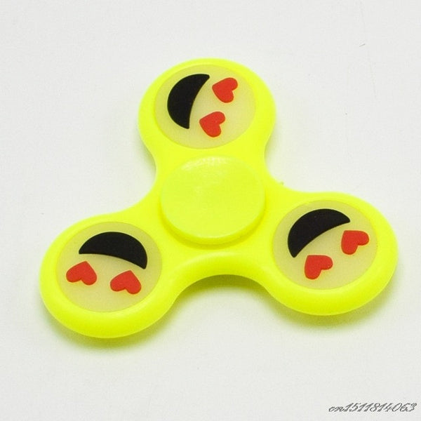 Luminous Smile Emoji EDC Fidget Spinners Plastic Hand Spinner Finger Glow in the Dark For Autism and ADHD Anti Stress spiner Toy