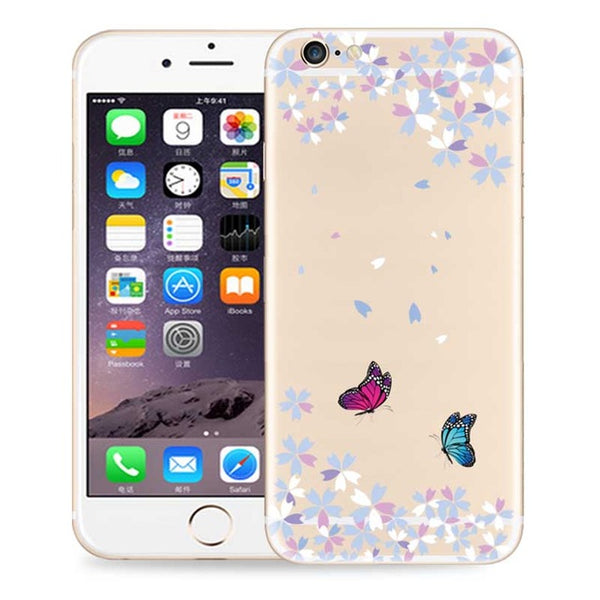 Soft TPU Case For iPhone 7 6 6S Plus 5 5S SE Ultra Thin Cute Transparent Silicone Back Cover Coque Capa Cases For iPhone 7 Plus