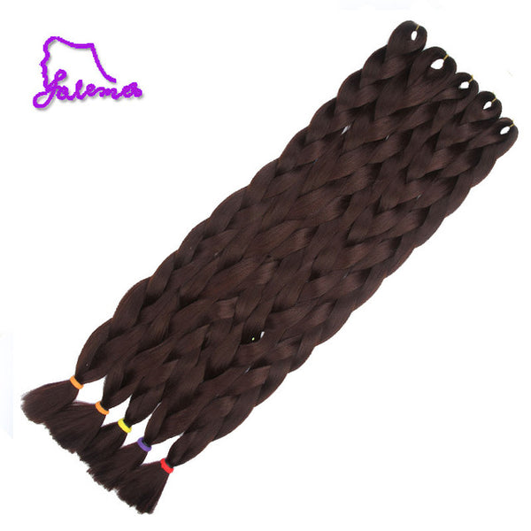 FALEMEI 82inch 165G/pack Jumbo kanekalon braiding hair Extensions Synthetic Braids Hair Colors For African American Black Women