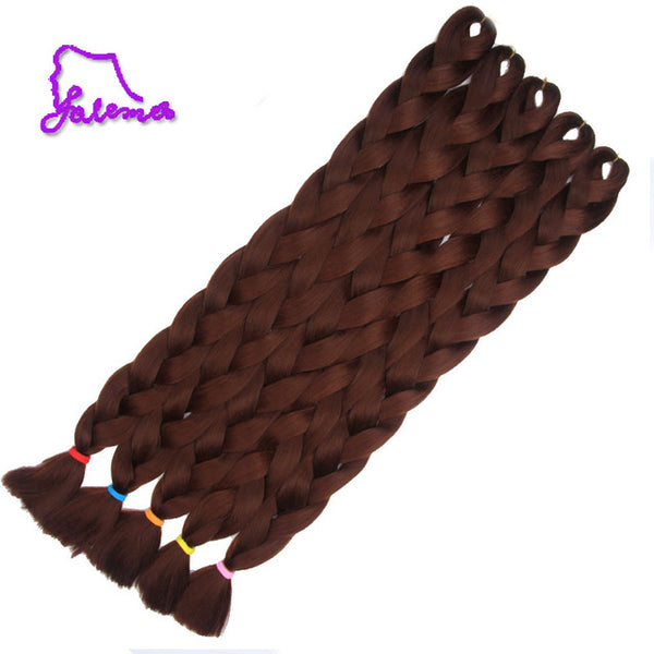 FALEMEI 82inch 165G/pack Jumbo kanekalon braiding hair Extensions Synthetic Braids Hair Colors For African American Black Women