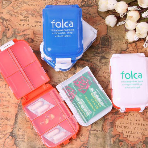 1 Pcs Pill Box Organizer Travel Plastic Folding Vitamin medicina Drug Pill Box Pill Divider Storage Case Container medicine