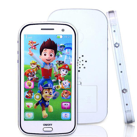 English/Russian children toy phone with light  touch-screen music cell phone toys Music Recording Educational Toys WJ307