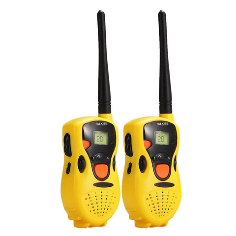 Pack of Two Handheld Walkie Talkie for Children Kids Toy Educational Games Yellow