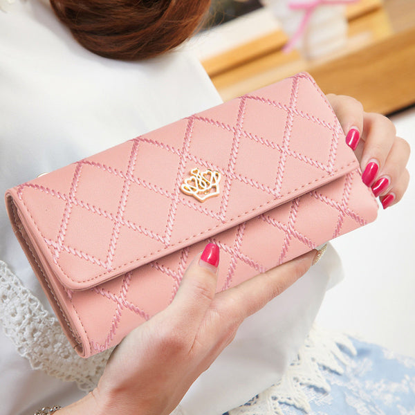 Baellerry New Ladies Wallets PU Leather Women Wallet Lady Party Clutch Patent Pink Purse Female Cute Card Holder Long For Girl