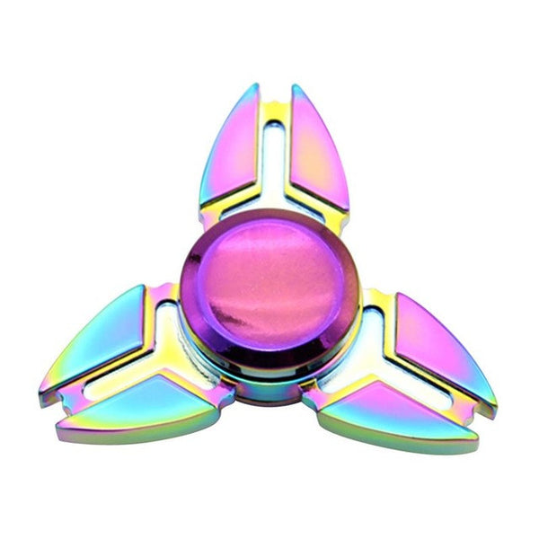 Colorful Tri-Spinner Fidget Toy Creative EDC Finger Spinner Focus Toy for Autism ADHD Anti Stress Hand Spinner Fidget Cube Toy