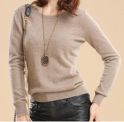 2017 Cashmere wool Sweater Women Sweaters and Pullovers female Fashion o-neck sweater solid Color Long sleeve Knitted clothes