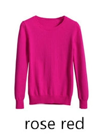 2017 Cashmere wool Sweater Women Sweaters and Pullovers female Fashion o-neck sweater solid Color Long sleeve Knitted clothes
