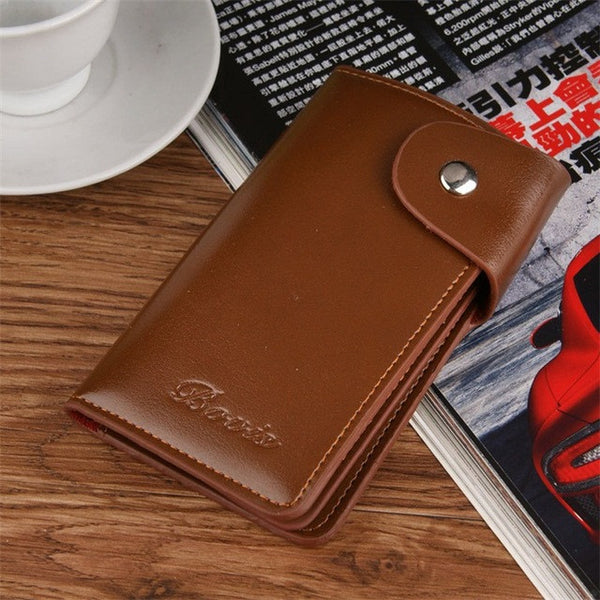 Hasp Housekeeper Leather Key Holder Organizer Key Case Key Wallet Pouch Men And Women Leather Cards Holder Keychains Housekeeper