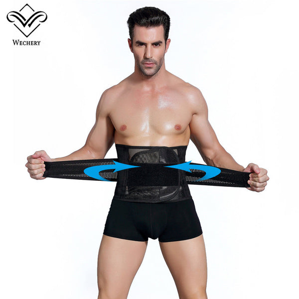 Wechery Slimming Belt Belly Men Body Shaper Man Corset Abdomen Tummy Slimming Shaperwear Waist Trainer Cincher Slim Girdle