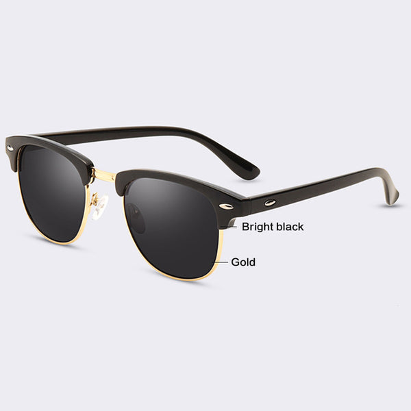 AOFLY CLASSIC Half Metal Sunglasses Men Women Brand Designer Glasses G15 Coating Mirror Sun Glasses Fashion Oculos De Sol PS1580