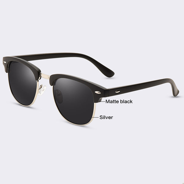 AOFLY CLASSIC Half Metal Sunglasses Men Women Brand Designer Glasses G15 Coating Mirror Sun Glasses Fashion Oculos De Sol PS1580