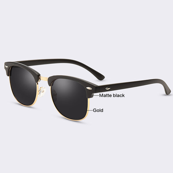 AOFLY CLASSIC Half Metal Sunglasses Men Women Brand Designer Glasses G15 Coating Mirror Sun Glasses Fashion Oculos De Sol PS1580