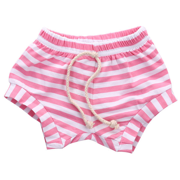 High Quality Cute Toddler Infant Baby Girl Summer Bottoms Striped Shorts Cotton Bloomers Diaper Cover PP Summer Clothes