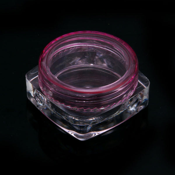 10 Pcs transparent small square bottle 3g Cosmetic Empty Jar Pot Eyeshadow Lip Balm Face Cream Sample Container