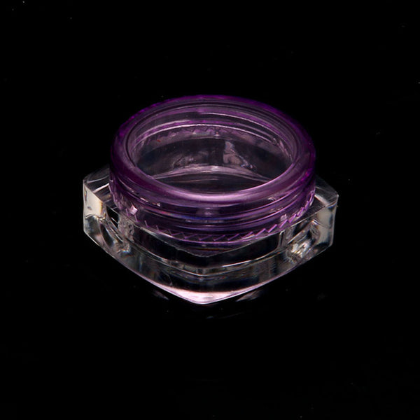 10 Pcs transparent small square bottle 3g Cosmetic Empty Jar Pot Eyeshadow Lip Balm Face Cream Sample Container