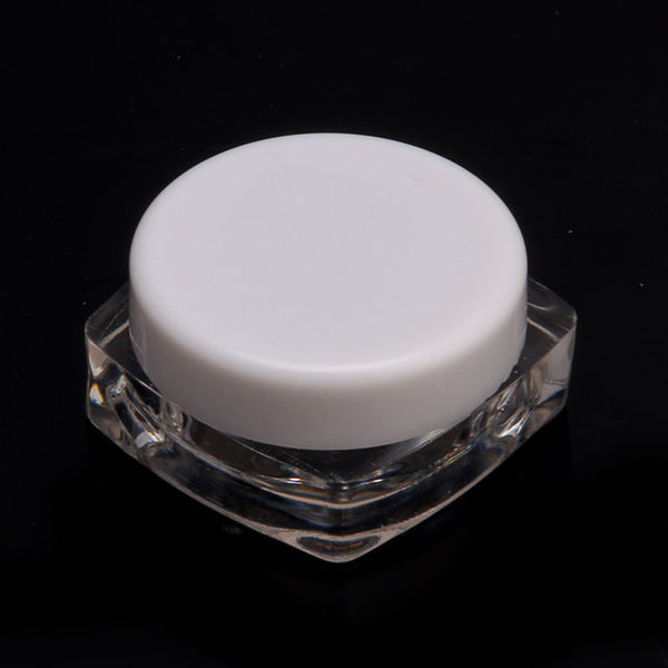 10 Pcs transparent small square bottle 3g Cosmetic Empty Jar Pot Eyeshadow Lip Balm Face Cream Sample Container