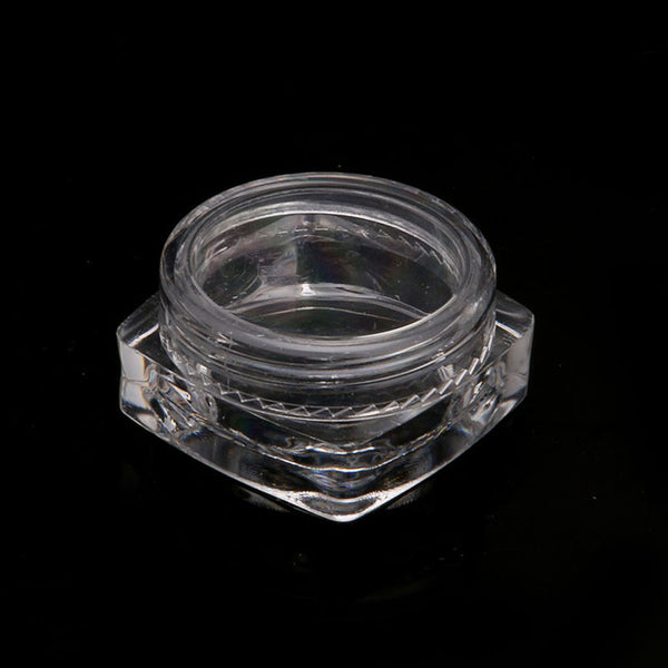 10 Pcs transparent small square bottle 3g Cosmetic Empty Jar Pot Eyeshadow Lip Balm Face Cream Sample Container