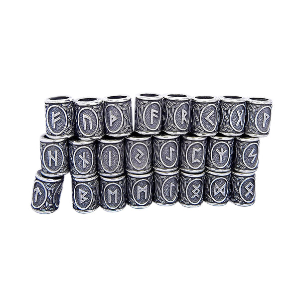 1pcs Viking Runes beads for Beards or Hair Jewelry Making Antique Beads Metal Charms for Bracelets for DIY Pendant Necklace