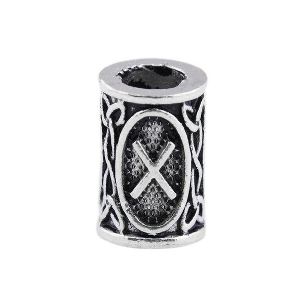 1pcs Viking Runes beads for Beards or Hair Jewelry Making Antique Beads Metal Charms for Bracelets for DIY Pendant Necklace