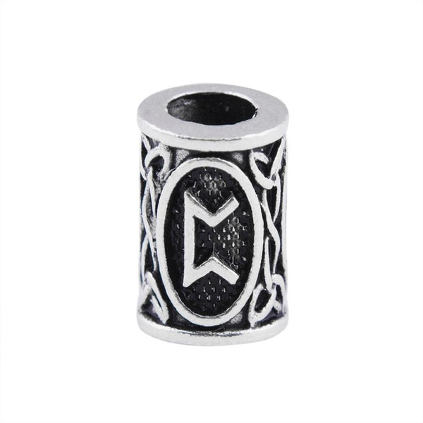 1pcs Viking Runes beads for Beards or Hair Jewelry Making Antique Beads Metal Charms for Bracelets for DIY Pendant Necklace