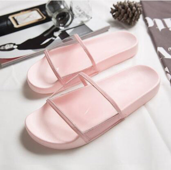 Summer Open Toe Transparent Women Slippers Bathroom Shower Antiskid Flip Flops Thicken Fashion Indoor Female Shoes