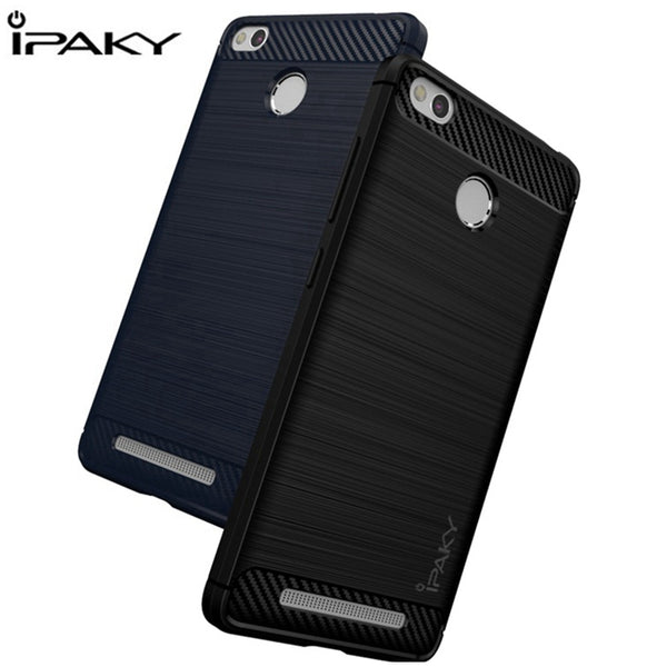 IPAKY Original For Xiaomi Redmi 3S Case Silicon TPU PC Back Cover Redmi 3 Pro Case For Xiaomi Redmi 3S 3 S Case Free Glass Film